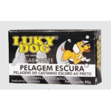 01050 - SABONETE LUKY DOG PELOS ESCUROS 80 GRS