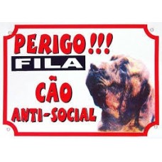00834 - PLACA ANTI-SOCIAL FILA TIGRADO(16,5X25)