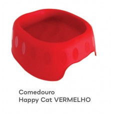 03647 - COMEDOURO HAPPY CAT - VERMELHO