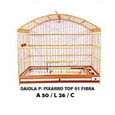 00742 - GAIOLA PIXARRO TOP 61CM FIBRA MALHA FINA