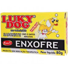 01052 - SABONETE LUKY DOG ENXOFRE 80 GRS